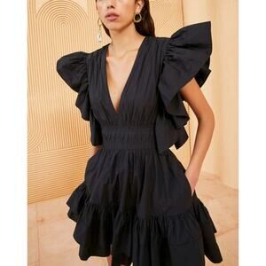 ULLA JOHNSON Kiri Dress - 4 Noir